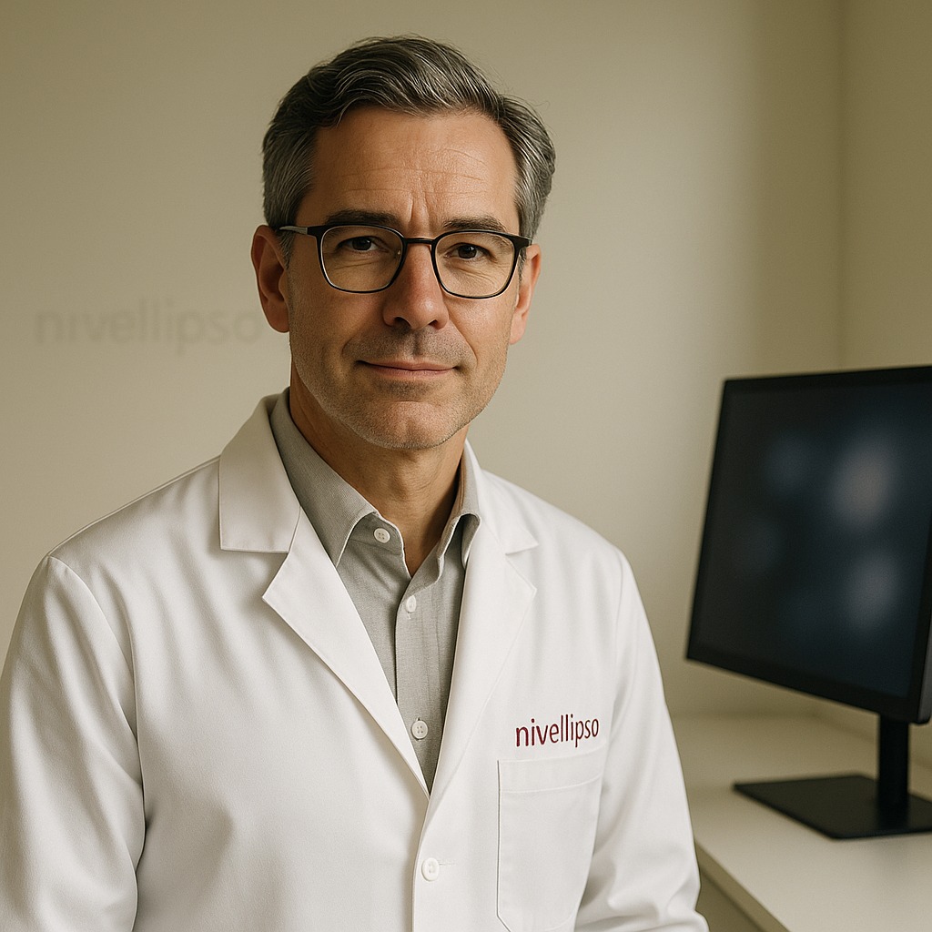 Swiss orthodontic researcher reviewing clinical study data